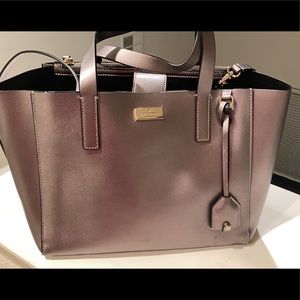 Kate Spade Metallic Gunmetal Handbag